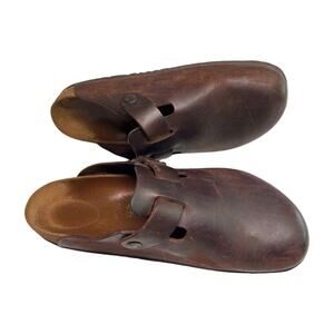 Birkenstock Boston Brown Leather Clog Size EU 43 US Men 9.5-10 Women 12-12.5